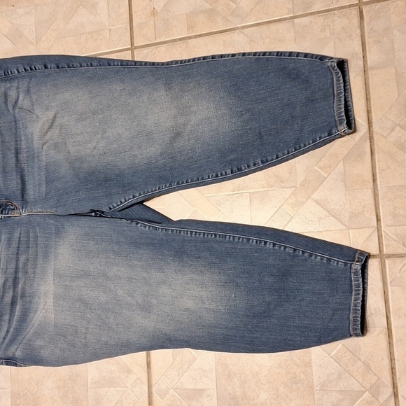 Q women's Torrid solid blue stretch dungaree capris size 30XS - Picture 2 of 7